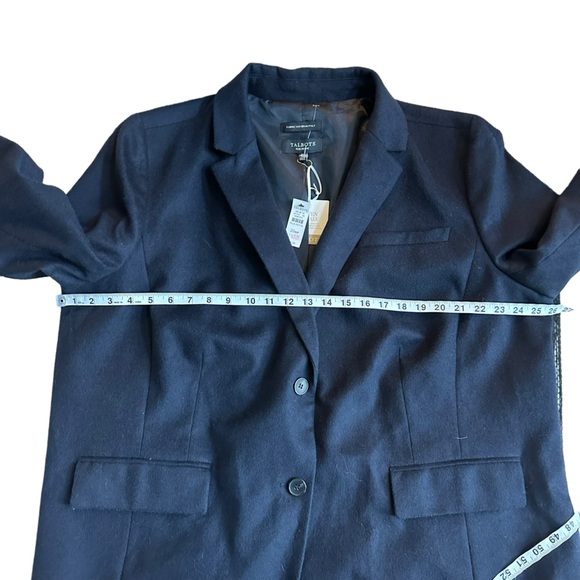 Talbots Womens Navy Blue Wool‎ Blend Two Button Blazer Size 22W NWT - Picture 10 of 15